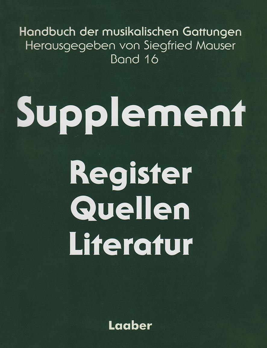 Supplement: Register, Quellen, Literatur