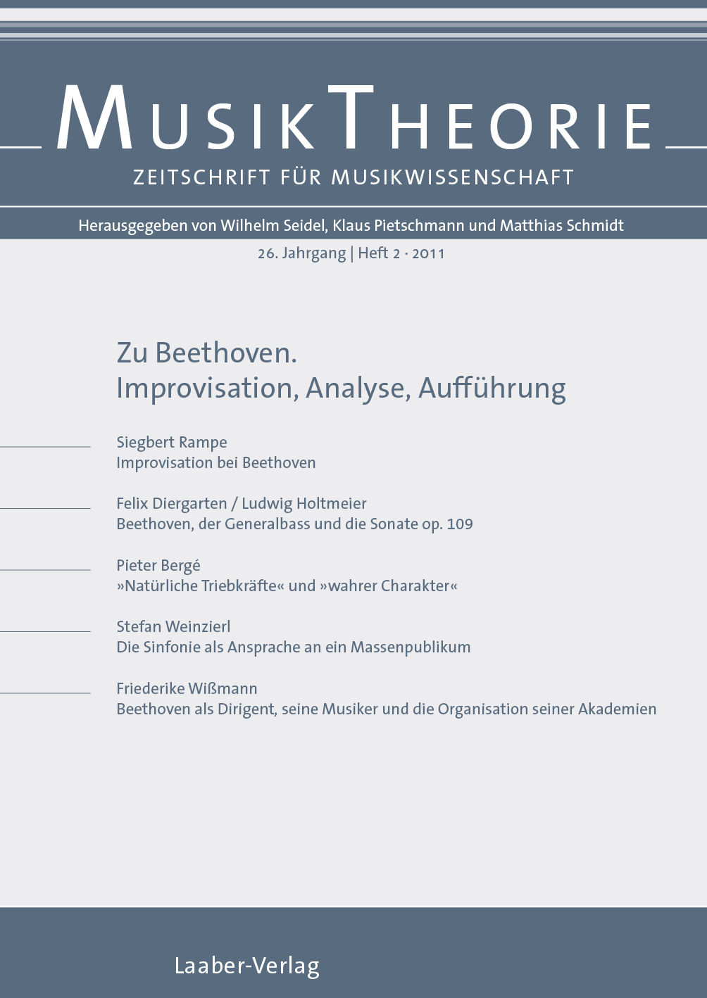Musiktheorie Heft 2/2011