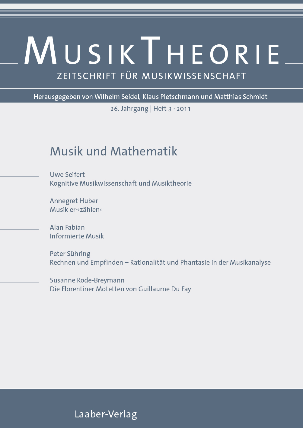 Musiktheorie Heft 3/2011