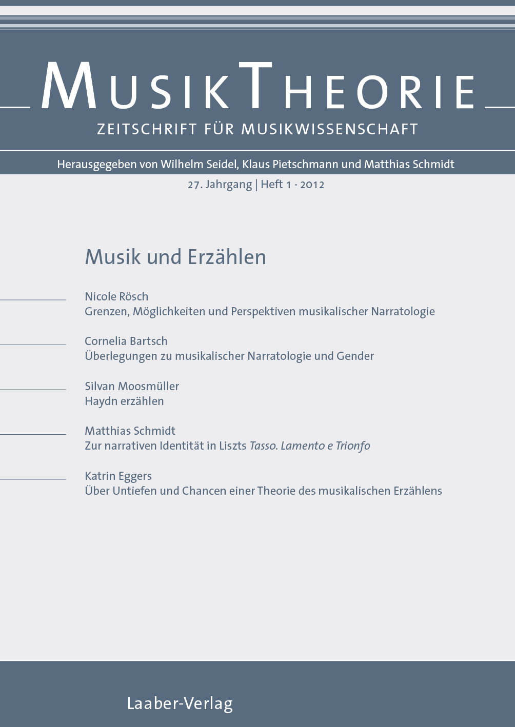 Musiktheorie Heft 1/2012