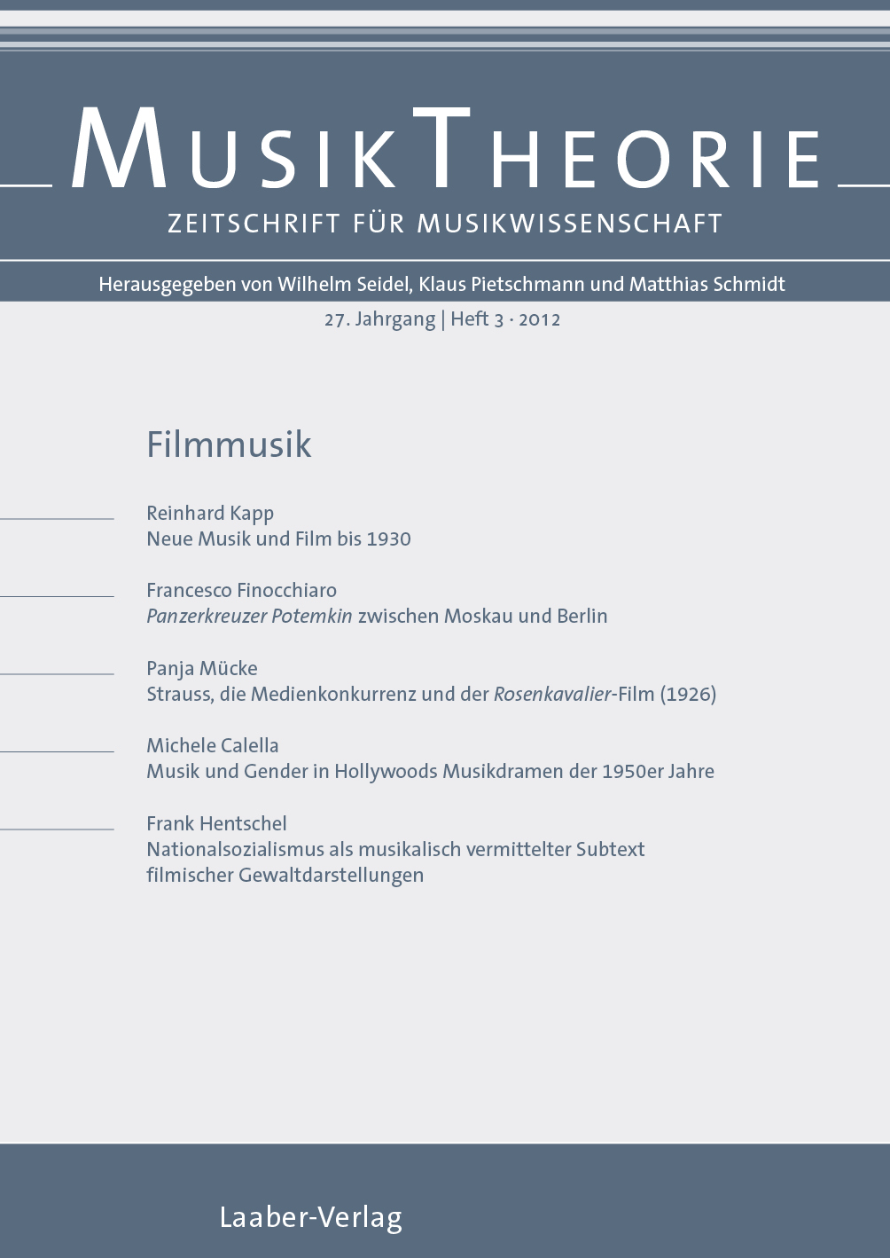 Musiktheorie Heft 3/2012
