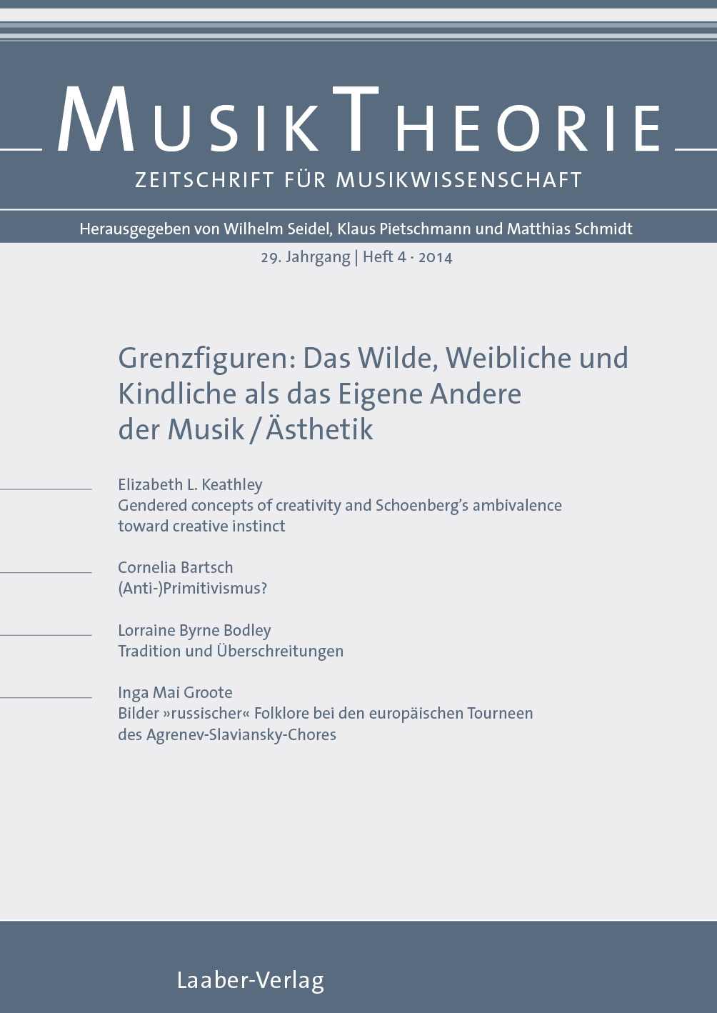 Musiktheorie Heft 4/2014