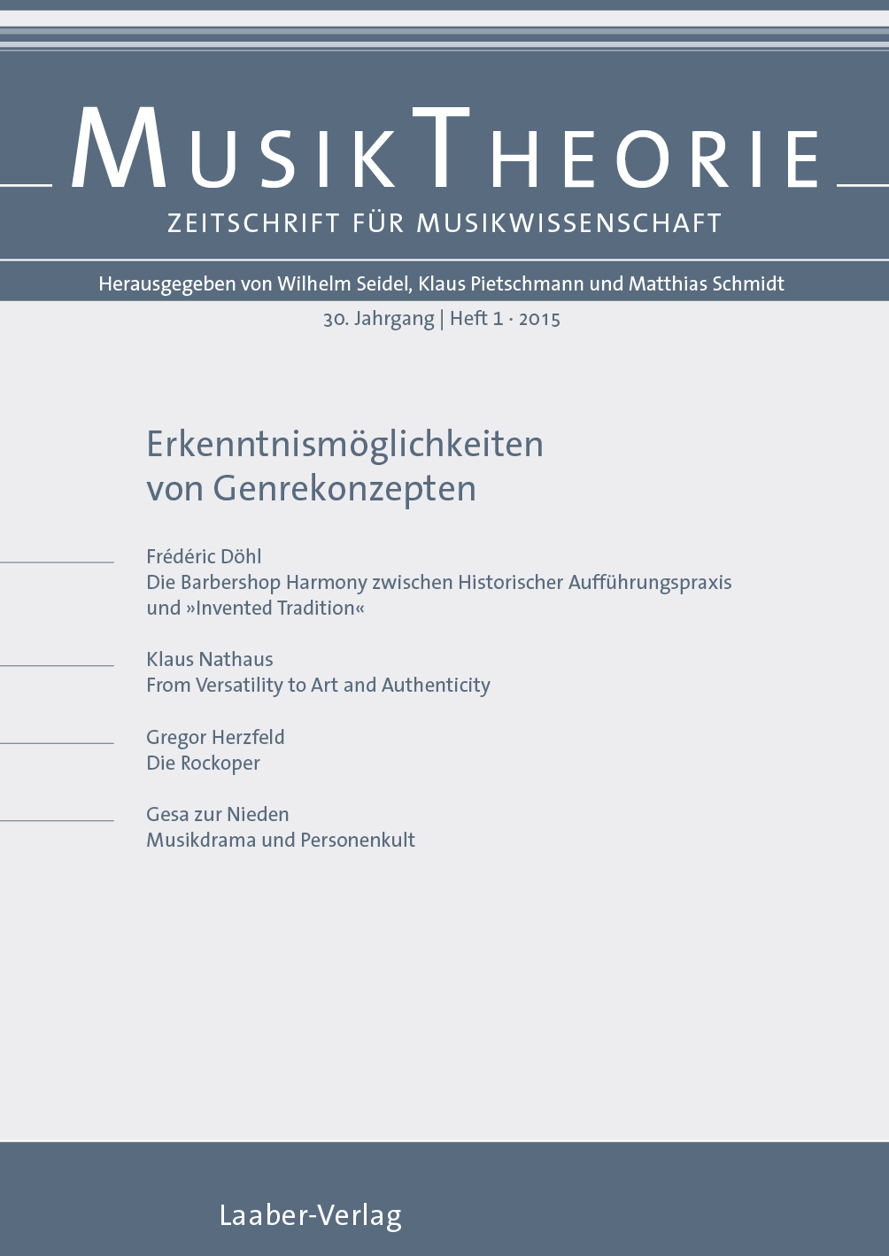 Musiktheorie Heft 1/2015