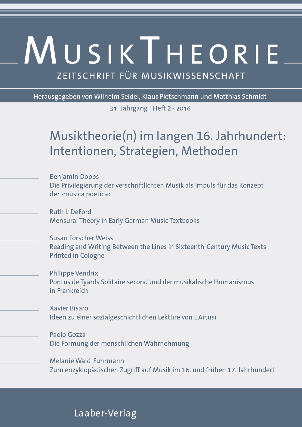 Musiktheorie Heft 1/2016