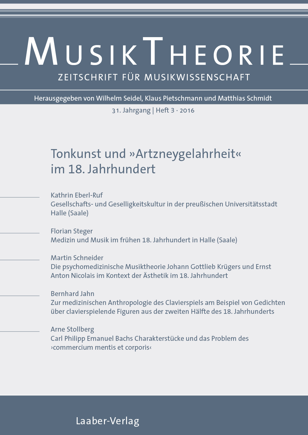 Musiktheorie Heft 3/2016