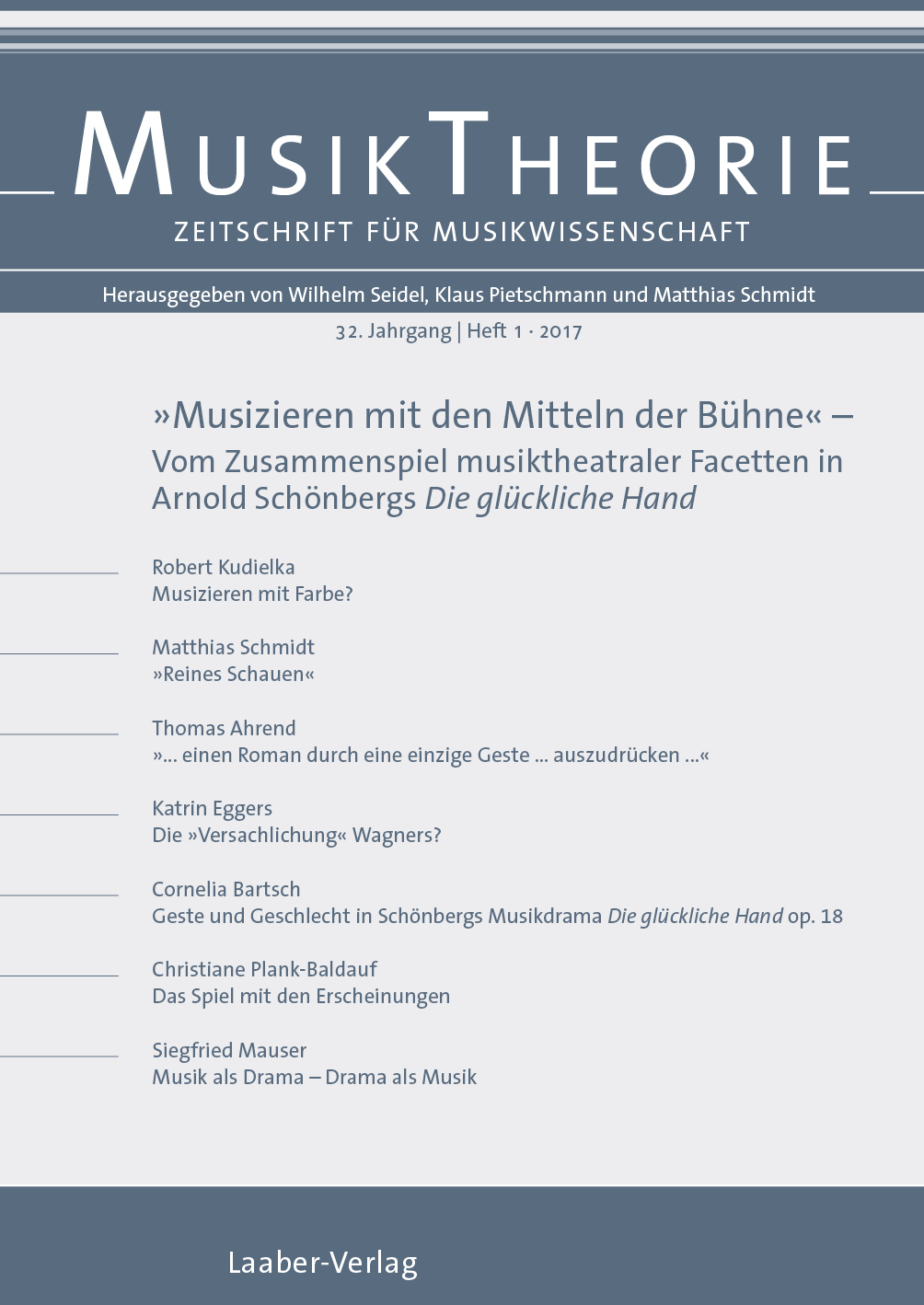 Musiktheorie Heft 1/2017