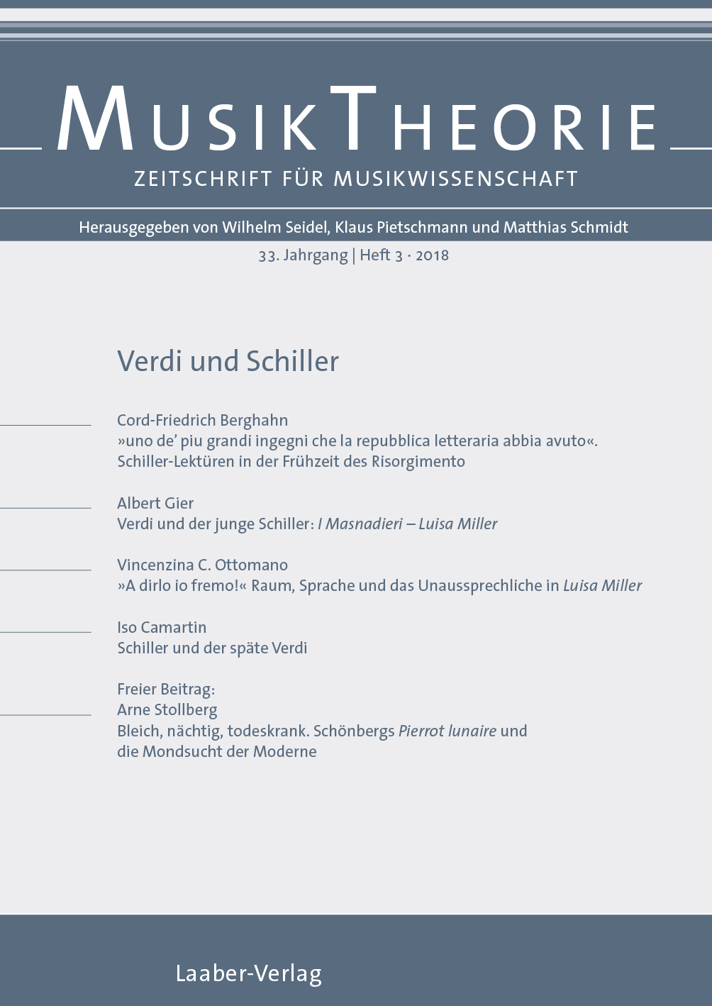 Musiktheorie Heft 3/2018