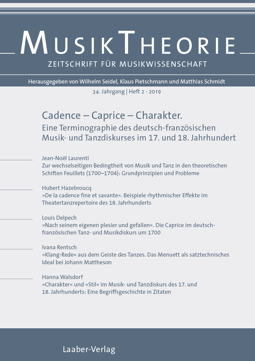 Musiktheorie Heft 2/2019